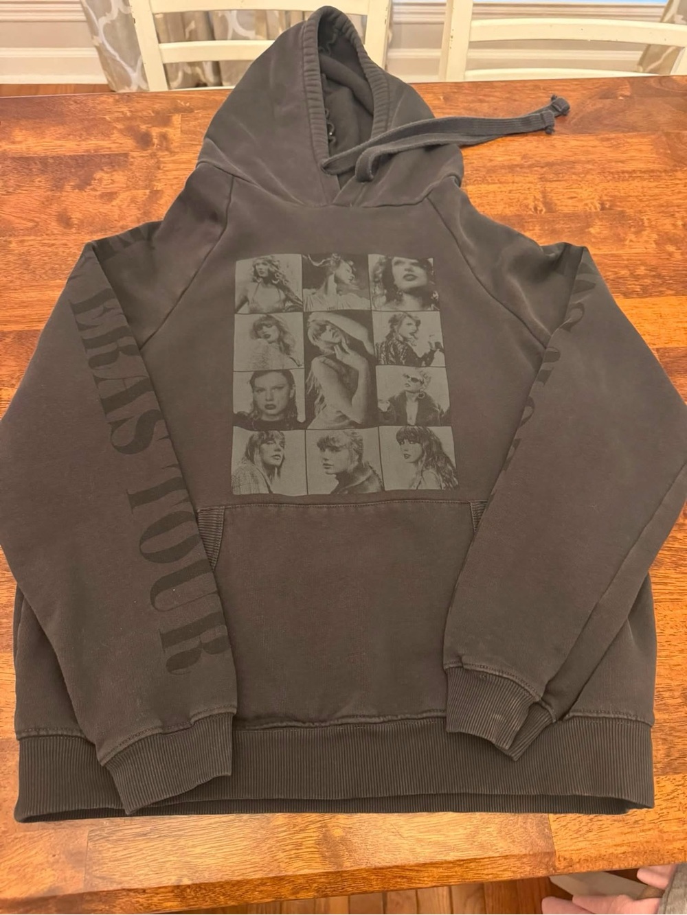 Taylor Swift Eras Tour Charcoal Black Graphic Hoodie